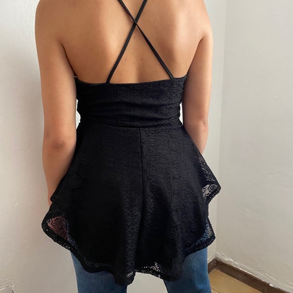 Lace Black Halter Top - Picture 7 of 8